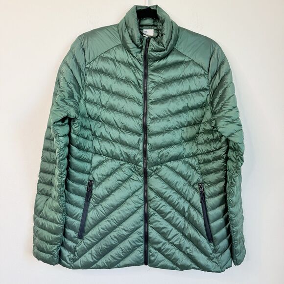 All In Motion Womens Extra Large Lightweight Packable Down Puffer Jacket Green - Picture 1 of 16